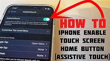 How to iPhone enable touch screen home button (assistive touch)