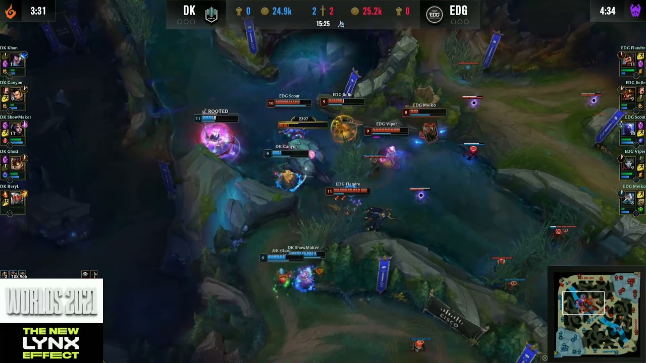 First team fight EDG turns it around | DK vs EDG Worlds Finals 2021