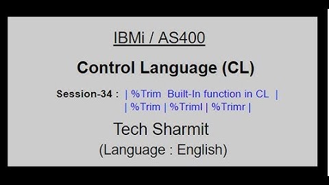 %Trim  Built-in function in cl program | %Triml   Built-in function in cl program | %Trimr function