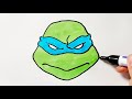 How to Draw Leonardo From the Teenage Mutant Ninja Turtles