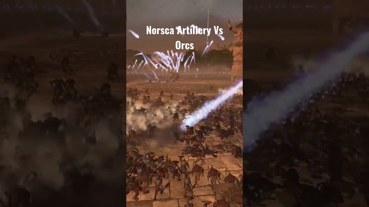 Norsca Artillery Vs Orcs 