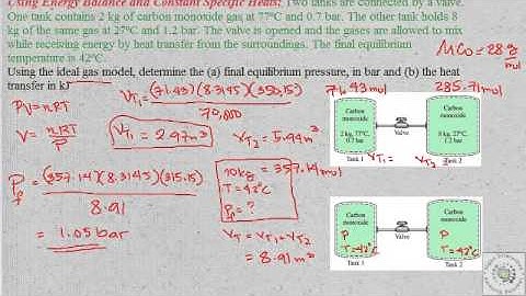 6  Using Energy Balance and Constant Specific Heats