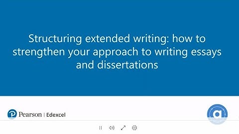 Pearson and AccessEd - Structuring extended writing