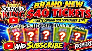 A variety of brand new California lottery tickets.