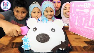 'hampir menangis dengar doanya' (BIRTHDAY AQISH) MUKBANG Baskin Robbins OLAF ICE CREAM CAKE