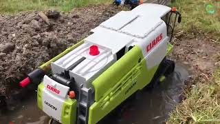 Bruder Toys Combine Harvester Mud Ride!