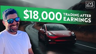 Live +$18,000 Profit Level 2 Tesla Earnings Trade | Day Trading