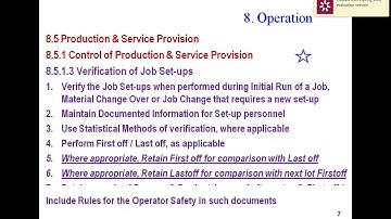 IATF 16949 Clause 8.5 | Part 13 | Achal Singh