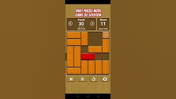 unblock me Daily puzzle mode Level 30 solution