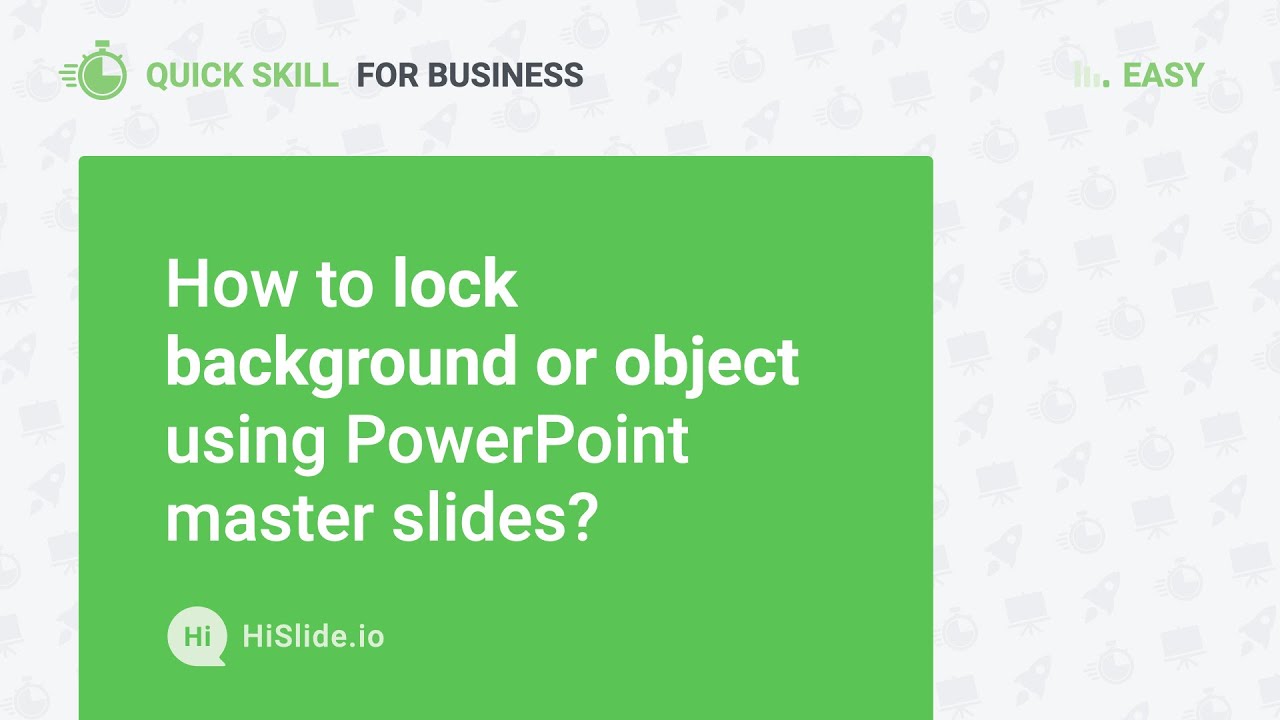 How to lock background object or text using PowerPoint master slides?