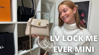 The highly coveted newest addition to the lockme line. This one is the ever  mini size in greige. Yay or nay? : r/Louisvuitton