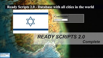 List of cities and provinces in Israel database - Ready Scripts 2.0