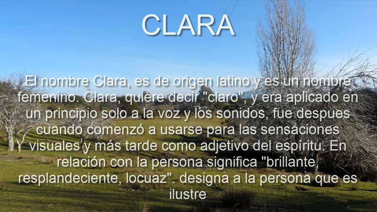 Significado Del Nombre Clara En La Biblia