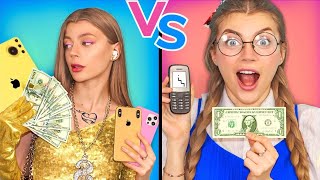 RICH vs BROKE Student! Funny Situations & DIY Ideas by Mr Degree
