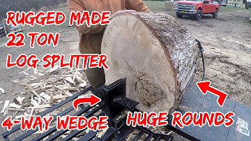Friend Tackles Massive Logs with RuggedMade Log Splitter