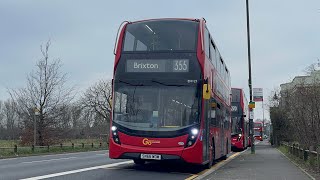 FRV. Go Ahead London Route 355. Mitcham - Brixton. Enviro400 MMC Hybrid EH121 (SN66 WOM)