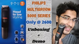 PHILIPS Trimmer 5000 Series Multigroom MG5730/15 || 11 Tools philipstrimmer 5000seri multigroom