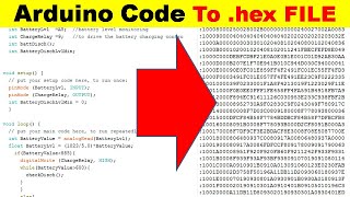 {706} How To Generate hex file From Arduino Code