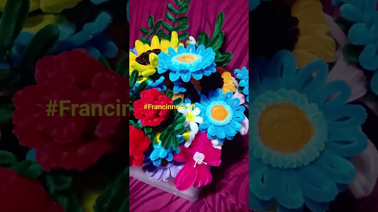 @FrancinneCraft #fuzzywireflowers #fuzzywire #craft #craftideas  #flowers