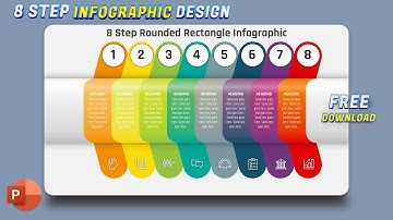 36.PowerPoint Tutorial 8 Step Infographic Design | #infographic