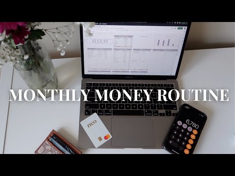 MONTHLY MONEY ROUTINE ? How I Budget Monthly, Simple Money Habits u0026 August Budget