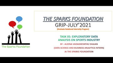 TASK 05 : Exploratory Data Analysis on Sports Industry  #EDA #TSF #Sparks #GRIP #DataScience #Sports