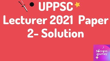 UPPSC Lecturer Civil Engg. 2021| Paper 2 Solution | Part 2