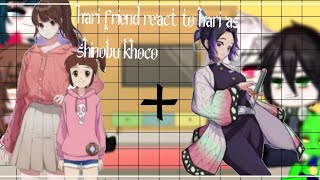 hari friend react to hari as shinobu   shinbi and chungha #gachanox #masukberandayoutube #gachaedit