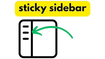 How to Make Sidebar Sticky in HTML CSS