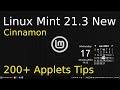 Linux mint 213  new  cinnamon  200 plus applets tips