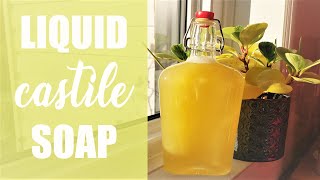 Liquid CASTILE Soap  100% OLIVE OIL  Cold Process