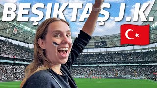 Americans First Impressions of BESIKTAS Football Match in Turkey (Turkish Fans are WILD!)