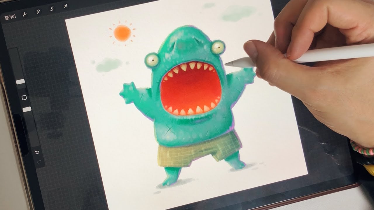 Procreate The Suicide Squad King Shark Illustration 프로크리에이트 더 수어사이드 스쿼드 ...