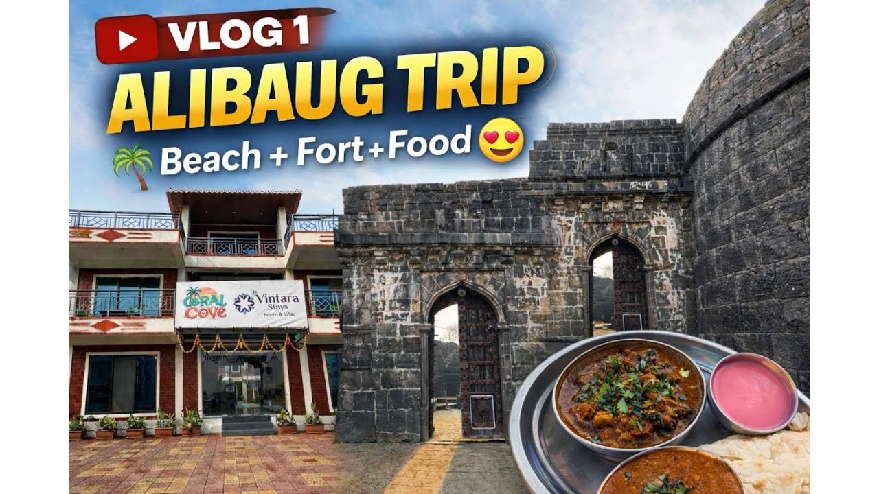 Vlog 1 | Coral Cove Resort Alibag 🌴 | Nagaon Beach 🌊…#alibaugbeach #AlibagVlog #CoralCoveResor