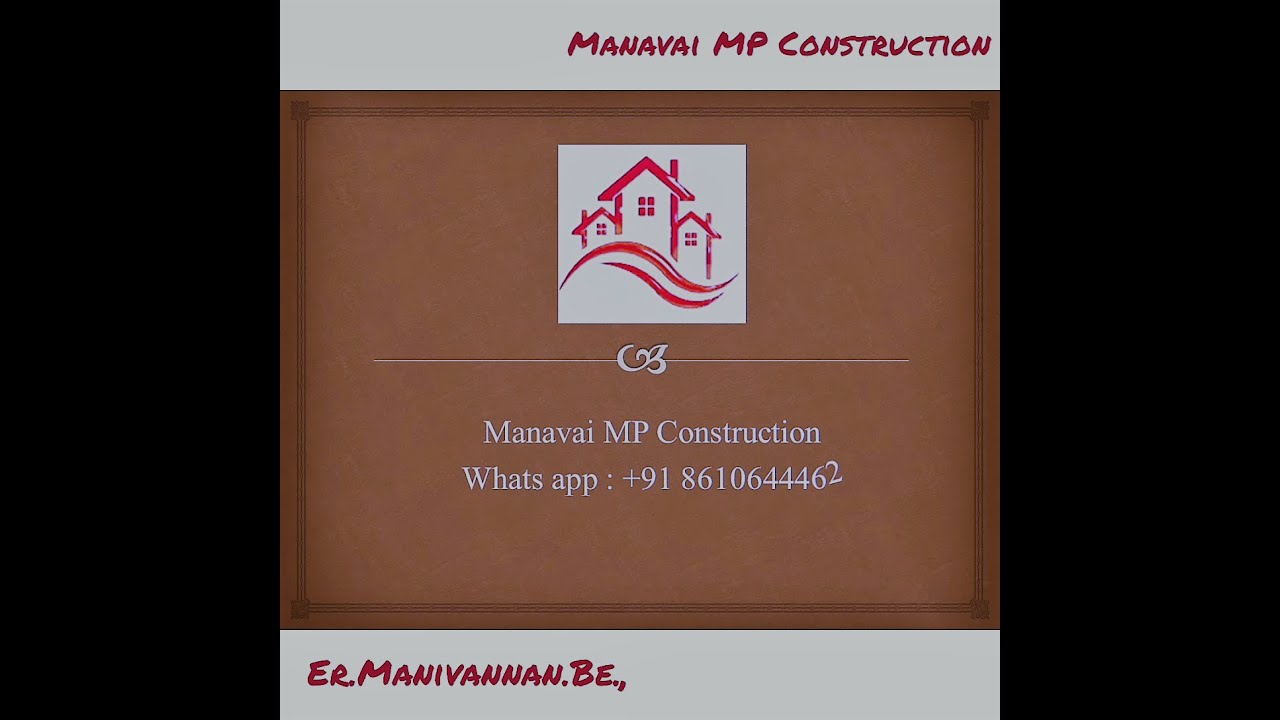Manavai MP Construction YouTube channel launching Up coming videos