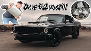 Coyote Swapped Classic Mustang Gets New EXHAUST!