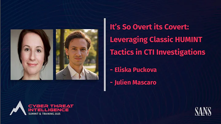 It's so overt it's covert: leveraging classic HUMINT tactics in CTI investigations