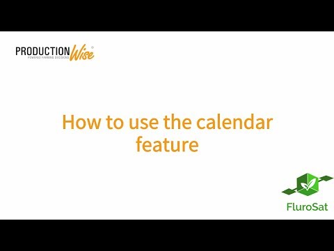 How to use the calendar feature - ProductionWise