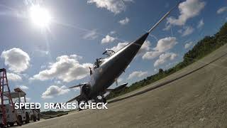 Lockheed F104 Starfighter full maintenance flight, Black Beauty, with audio TF104G/M