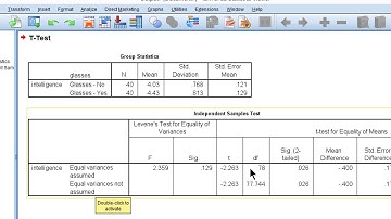 V6.14 - Welch’s t-test in SPSS (unequal variances & sample sizes)