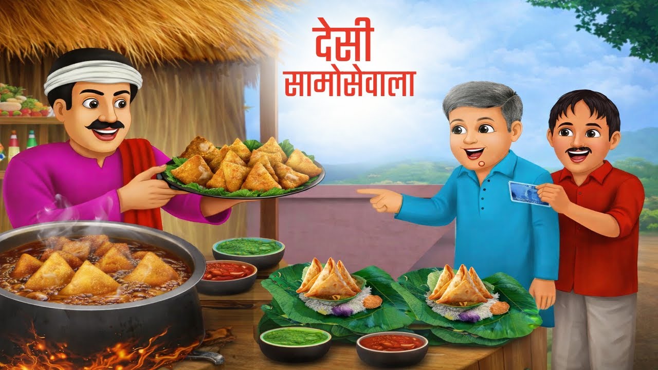 देशी सामोसेवाला | Desi Samosewala | Hindi Kahani | Moral Kahani | Cartoon | 