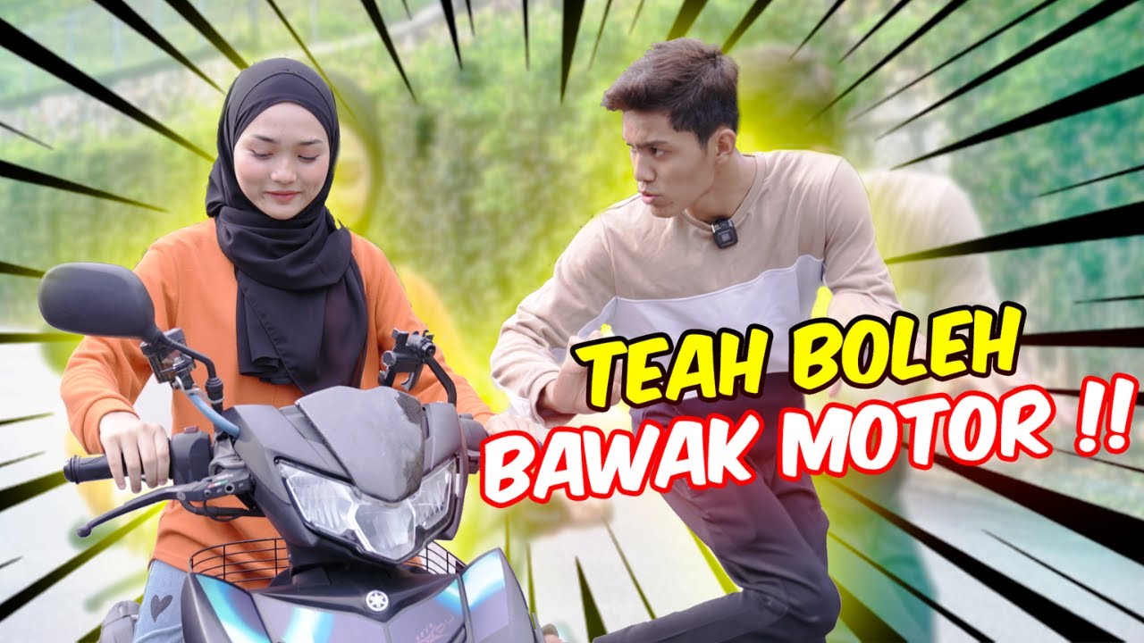 TEAH BOLEH BAWAK MOTOR !! - PEREMPUAN FIRST TIME TEST MOTOR Y15