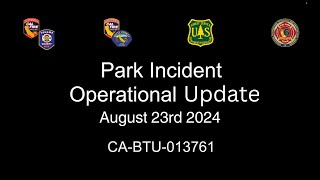 #ParkFire - Operational Update 08-23-2024