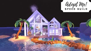 Sandbox Island - A-Frame Beach House Speed Build 🌊 Roblox Adopt Me!