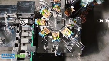 Automatic rotary premade pouch sealing machine with horizontal infeeding system