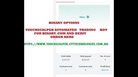 Binary Options Touchscalper Automated Trading Bot Version 4 0 out Now For binary com and deriv