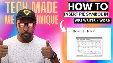 How to insert pie symbol in  wps office writer