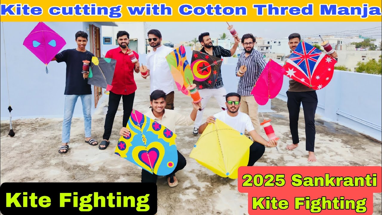 Kite fighting compitition how to cut others kites easily 