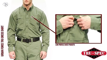 Tru-Spec Uniform Urban Force TRU Dress Shirt, Tactical Hidden Document Pockets
