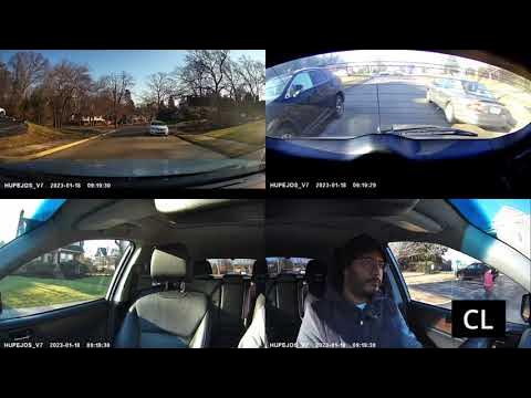 WiFi 360° Dash Cam Front And Rear Inside,4 Channel 3" IPS
